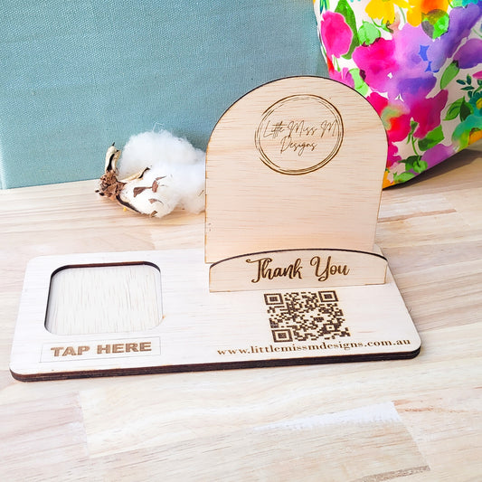 Square reader dock & Business Card Holder with QR code