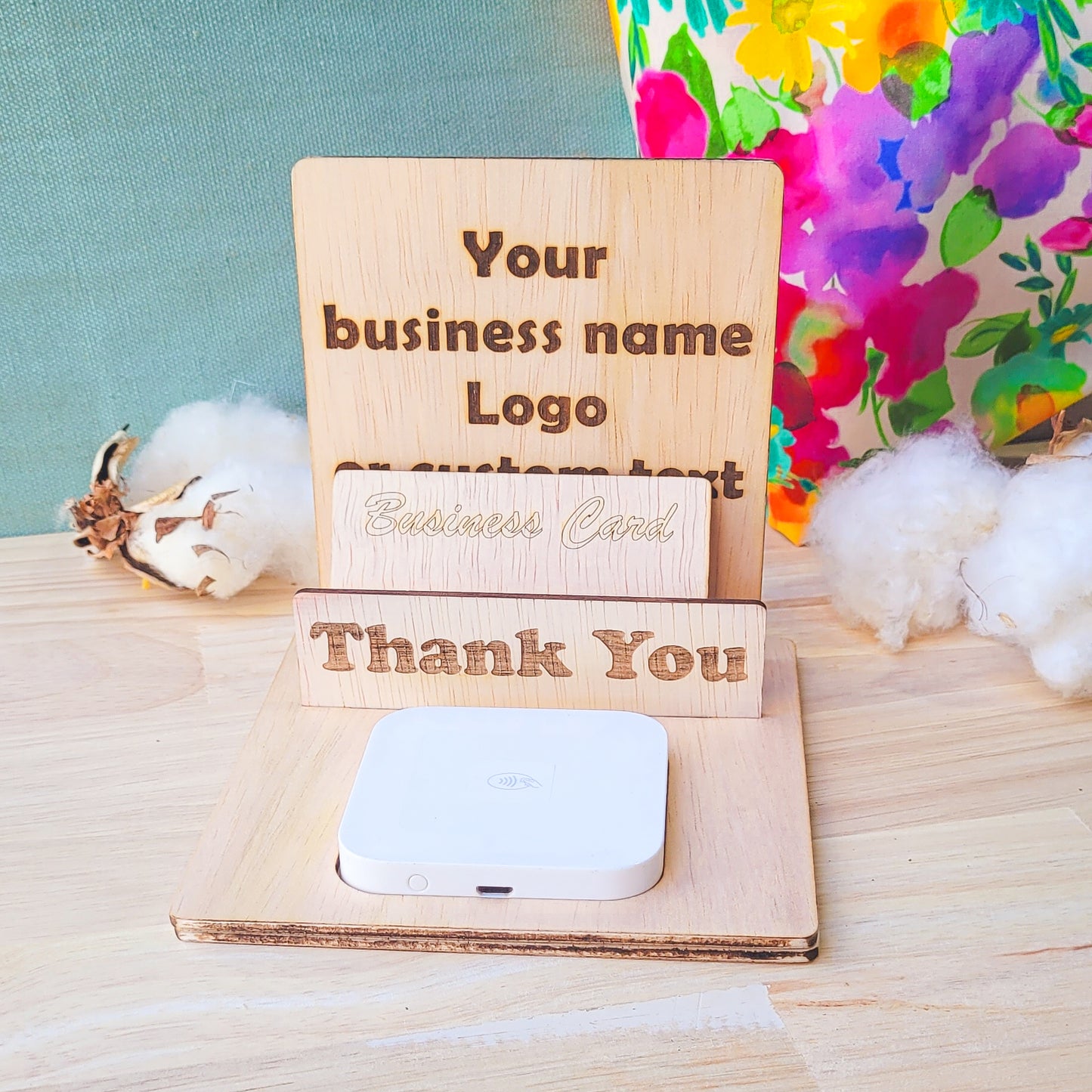 Square reader dock & Business Card Holder SMALL